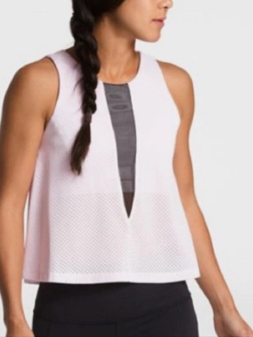 The North Face Lavender ICE Perforated Tank with Black Center Panel
